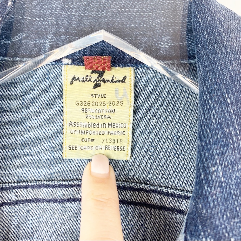 Seven 7 For All Mankind Jacket SFAMK Junior Jean Jacket M - Picture 6 of 6